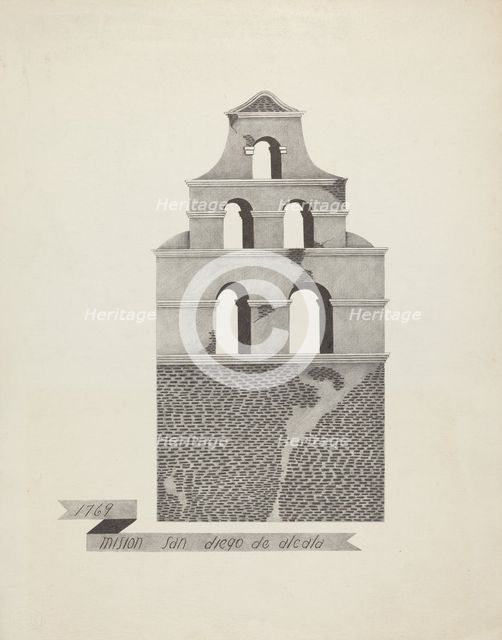 Mision San Diego de Alcala, 1935/1942. Creator: James Jones.