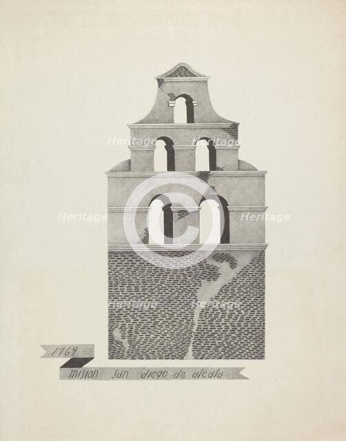 Mision San Diego de Alcala, 1935/1942. Creator: James Jones.