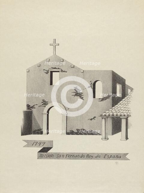 Mision San Fernando Rey de Espana, 1953/1942. Creator: James Jones.