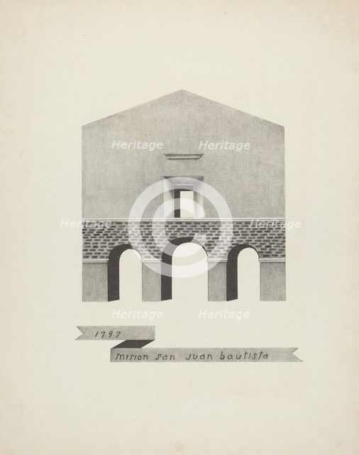 Mision San Juan Bautista, 1935/1942. Creator: James Jones.