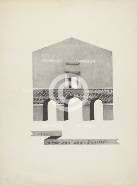 Mision San Juan Bautista, 1935/1942. Creator: James Jones.