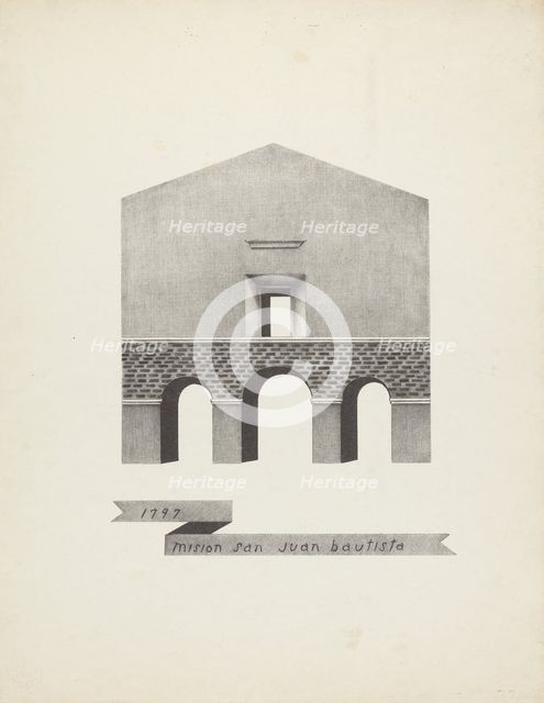 Mision San Juan Bautista, 1935/1942. Creator: James Jones.