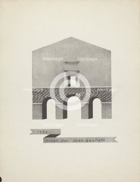 Mision San Juan Bautista, 1935/1942. Creator: James Jones.