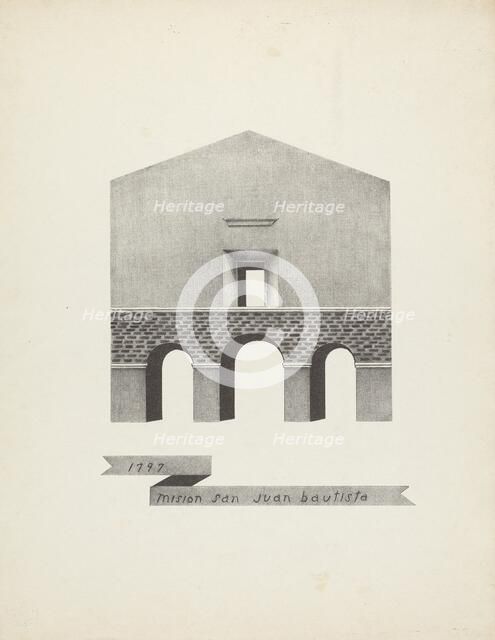 Mision San Juan Bautista, 1935/1942. Creator: James Jones.