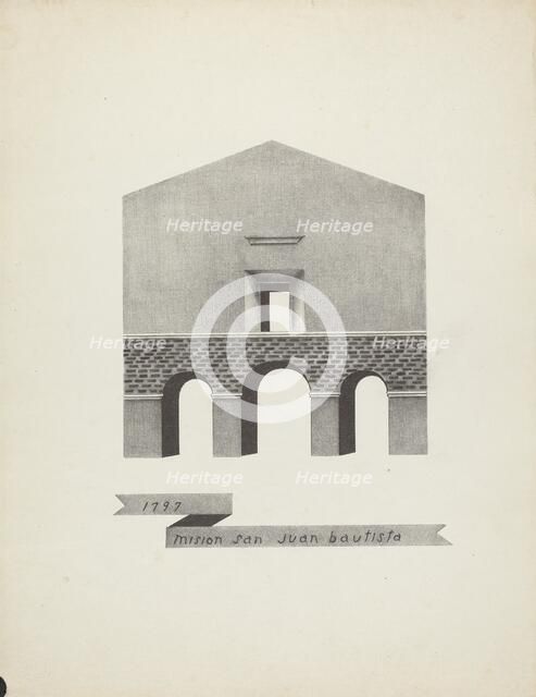 Mision San Juan Bautista, 1935/1942. Creator: James Jones.