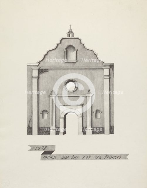 Mision San Luis Rey de Francia, 1935/1942. Creator: James Jones.