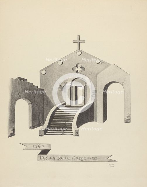 Mision Santa Margarita, 1935/1942. Creator: James Jones.