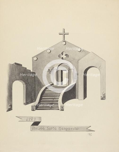 Mision Santa Margarita, 1935/1942. Creator: James Jones.