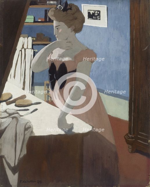 Misia at Her Dressing Table, 1898. Artist: Vallotton, Felix Edouard (1865-1925)
