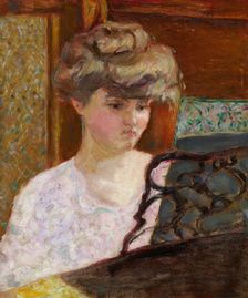 Misia au piano (Portrait de Misia Natanson), c1902. Creator: Bonnard, Pierre (1867-1947)