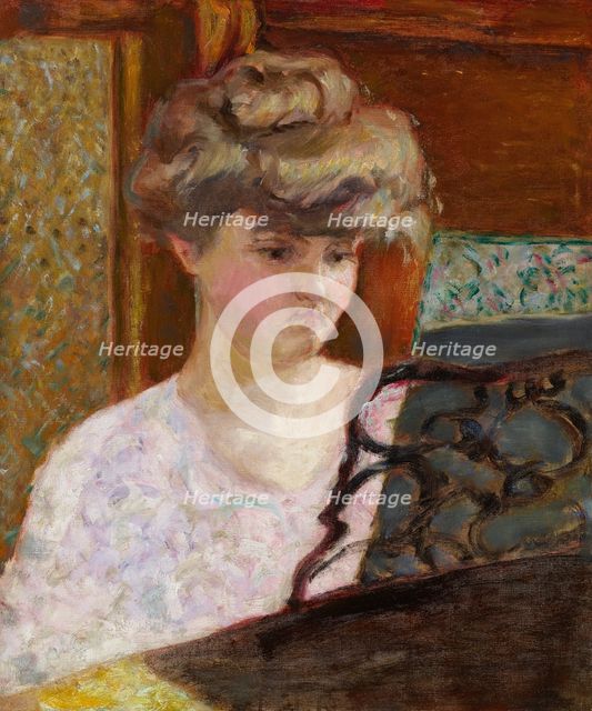 Misia au piano (Portrait de Misia Natanson), c1902. Creator: Bonnard, Pierre (1867-1947).