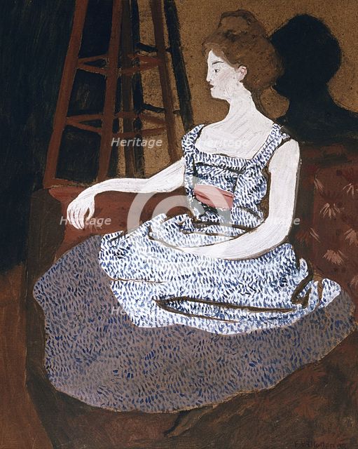 Misia Godebska-Natanson. Artist: Vallotton, Felix Edouard (1865-1925)