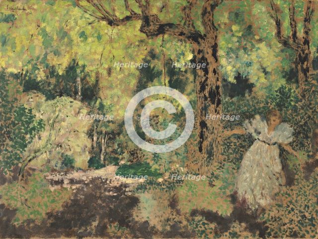 Misia in the Woods, 1897-1899. Artist: Vuillard, Édouard (1868-1940)
