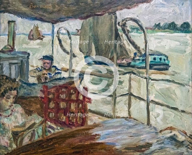 Misia Sert sur le navire d'Edwards, c1905. Creator: Bonnard; Pierre (1867-1947).