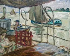 Misia Sert sur le navire d'Edwards, c1905. Creator: Bonnard; Pierre (1867-1947)