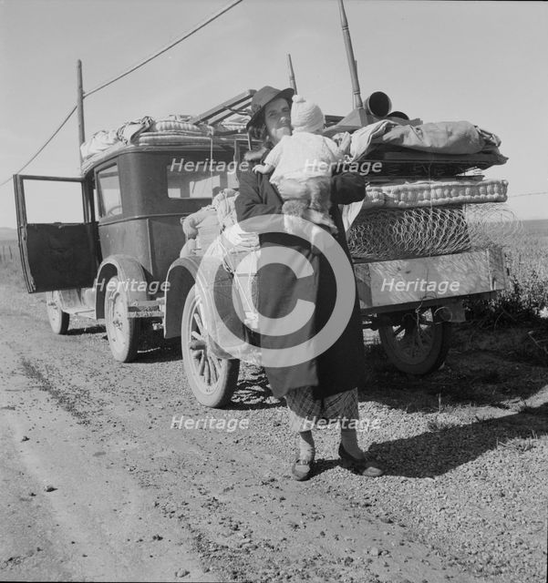 Missouri family...seven months from the drought area, 1937. Creator: Dorothea Lange.