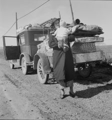 Missouri family...seven months from the drought area, 1937. Creator: Dorothea Lange