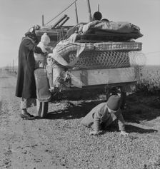 Missouri family..., seven months from the drought area, Tracy (vicinity), California, 1937. Creator: Dorothea Lange