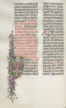 Missale: Fol. 116: Saint Matthew with Angel, 1469. Creator: Bartolommeo Caporali (Italian, c. 1420-1503)