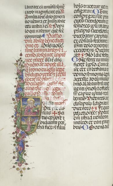 Missale: Fol. 116: Saint Matthew with Angel, 1469. Creator: Bartolommeo Caporali (Italian, c. 1420-1503).