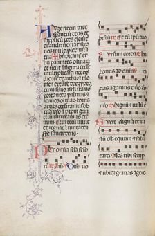 Missale: Fol. 111v; contains some music as part of Palm Sunday liturgy, 1469. Creator: Bartolommeo Caporali (Italian, c. 1420-1503)