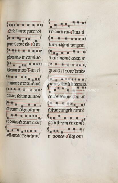 Missale: Fol. 112: contains some music as part of Palm Sunday liturgy, 1469. Creator: Bartolommeo Caporali (Italian, c. 1420-1503).