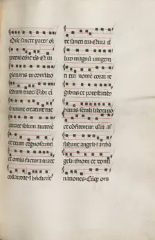 Missale: Fol. 112: contains some music as part of Palm Sunday liturgy, 1469. Creator: Bartolommeo Caporali (Italian, c. 1420-1503)