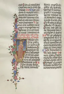 Missale: Fol. 124v: Christ holding the Cross, 1469. Creator: Bartolommeo Caporali (Italian, c. 1420-1503)