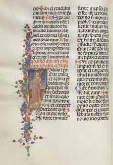 Missale: Fol. 124v: Christ holding the Cross, 1469. Creator: Bartolommeo Caporali (Italian, c. 1420-1503)