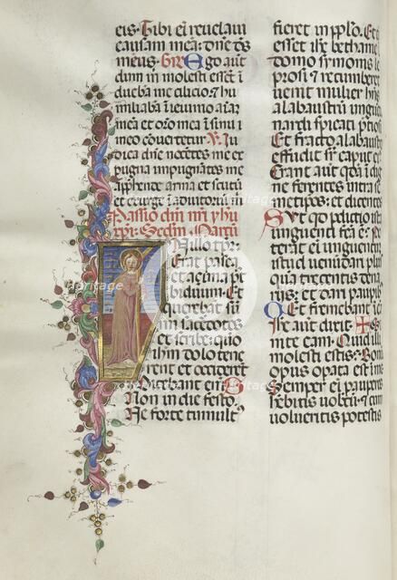 Missale: Fol. 124v: Christ holding the Cross, 1469. Creator: Bartolommeo Caporali (Italian, c. 1420-1503).