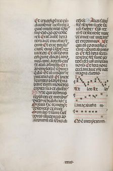 Missale: Fol. 128v: contains music for "Hely Hely Lama etc." within St. Mattion Passion, 1469. Creator: Bartolommeo Caporali (Italian, c. 1420-1503)