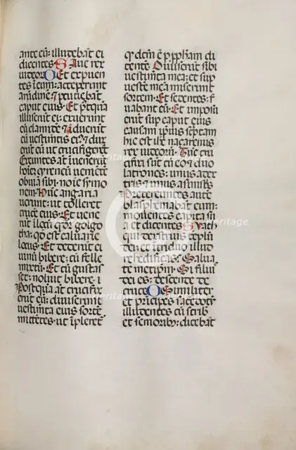 Missale: Fol. 121: contains music for "Hely Hely Lama etc." within St. Mattion Passion, 1469. Creator: Bartolommeo Caporali (Italian, c. 1420-1503).