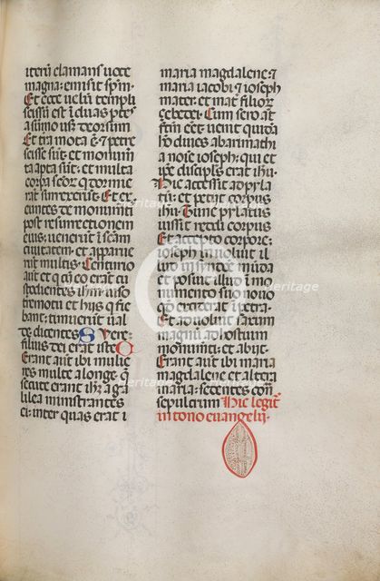 Missale: Fol. 122: contains music for "Hely Hely Lama etc." within St. Mattion Passion, 1469. Creator: Bartolommeo Caporali (Italian, c. 1420-1503).