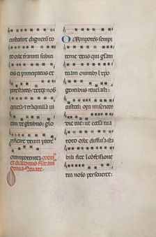 Missale: Fol. 146: Music for various prayers..., 1469. Creator: Bartolommeo Caporali (Italian, c. 1420-1503)