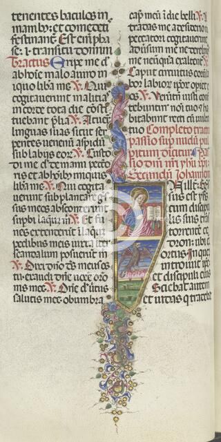 Missale: Fol. 141v: Saint John with Eagle, 1469. Creator: Bartolommeo Caporali (Italian, c. 1420-1503).