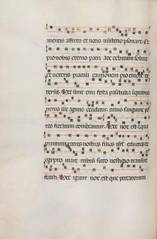 Missale: Fol. 154v: Music for "Exultet", 1469. Creator: Bartolommeo Caporali (Italian, c. 1420-1503)