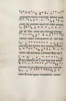 Missale: Fol. 155v: Music for "Exultet", 1469. Creator: Bartolommeo Caporali (Italian, c. 1420-1503)