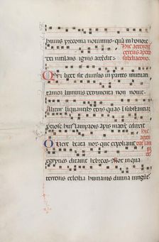 Missale: Fol. 156v: Music for "Exultet", 1469. Creator: Bartolommeo Caporali (Italian, c. 1420-1503)