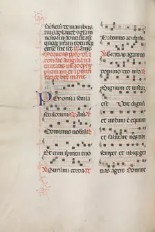 Missale: Fol. 176v: Music for various ordinary prayers, 1469. Creator: Bartolommeo Caporali (Italian, c. 1420-1503)