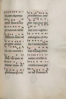 Missale: Fol. 177: Music for various ordinary prayers, 1469. Creator: Bartolommeo Caporali (Italian, c. 1420-1503)