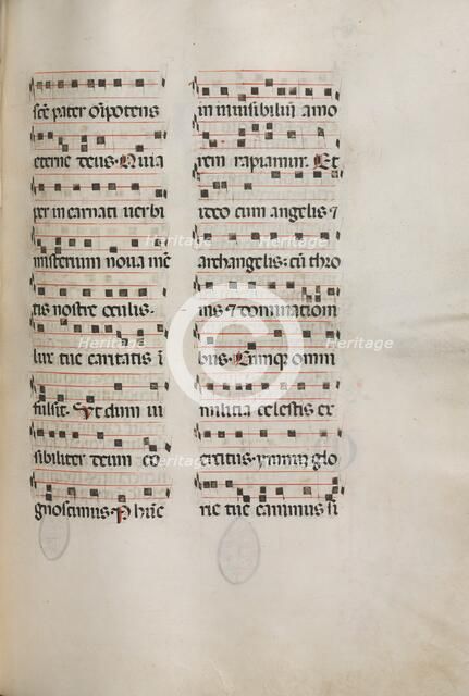 Missale: Fol. 177: Music for various ordinary prayers, 1469. Creator: Bartolommeo Caporali (Italian, c. 1420-1503).