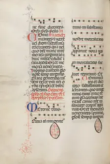 Missale: Fol. 177v: Music for various ordinary prayers, 1469. Creator: Bartolommeo Caporali (Italian, c. 1420-1503)