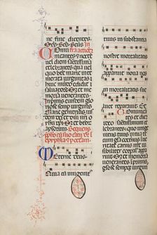 Missale: Fol. 177v: Music for various ordinary prayers, 1469. Creator: Bartolommeo Caporali (Italian, c. 1420-1503)