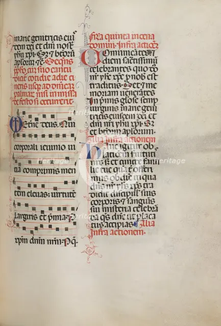 Missale: Fol. 178: Music for various ordinary prayers, 1469. Creator: Bartolommeo Caporali (Italian, c. 1420-1503).