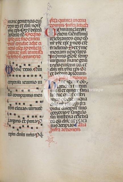 Missale: Fol. 178: Music for various ordinary prayers, 1469. Creator: Bartolommeo Caporali (Italian, c. 1420-1503).