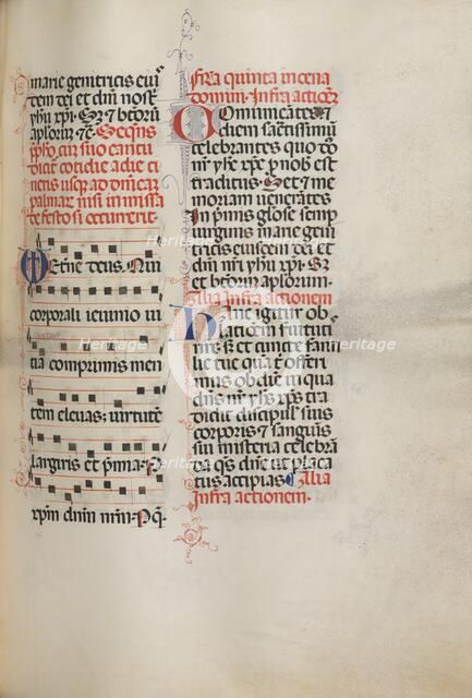 Missale: Fol. 178: Music for various ordinary prayers, 1469. Creator: Bartolommeo Caporali (Italian, c. 1420-1503).