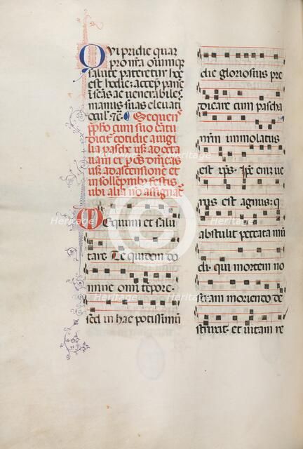 Missale: Fol. 178v: Music for various ordinary prayers, 1469. Creator: Bartolommeo Caporali (Italian, c. 1420-1503).