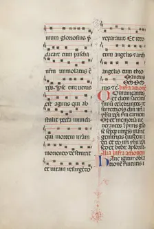 Missale: Fol. 179v: Music for various ordinary prayers, 1469. Creator: Bartolommeo Caporali (Italian, c. 1420-1503)