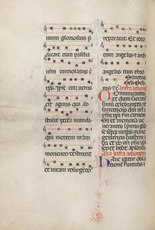Missale: Fol. 179v: Music for various ordinary prayers, 1469. Creator: Bartolommeo Caporali (Italian, c. 1420-1503)