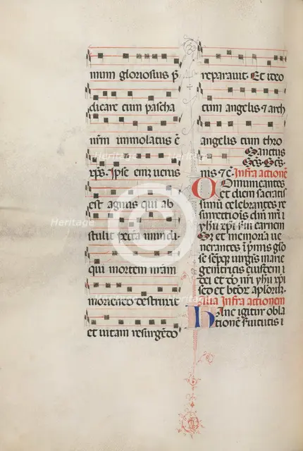 Missale: Fol. 179v: Music for various ordinary prayers, 1469. Creator: Bartolommeo Caporali (Italian, c. 1420-1503).